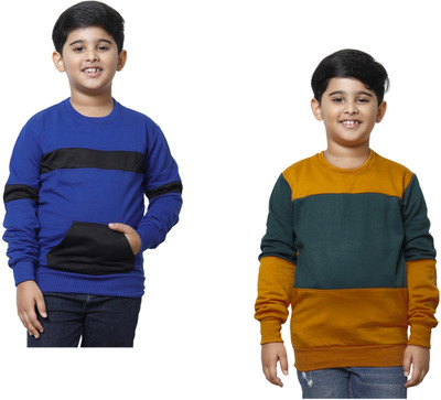 MTI FASHIONS Full Sleeve Color Block Boys Sweatshirt
