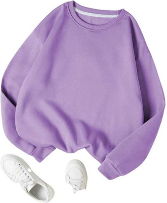FAISALGARMENT Full Sleeve Solid Women Sweatshirt