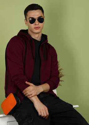 Alan Jones Full Sleeve Solid Men Sweatshirt