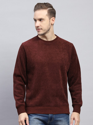 MONTE CARLO Full Sleeve Solid Men Sweatshirt