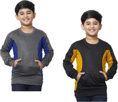 Indistar Full Sleeve Solid Boys Sweatshirt