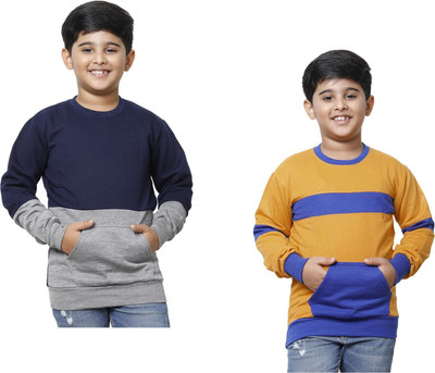 MT FASHION Full Sleeve Solid Boys Sweatshirt