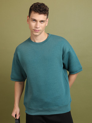 HIGHLANDER Half Sleeve Solid Men Sweatshirt