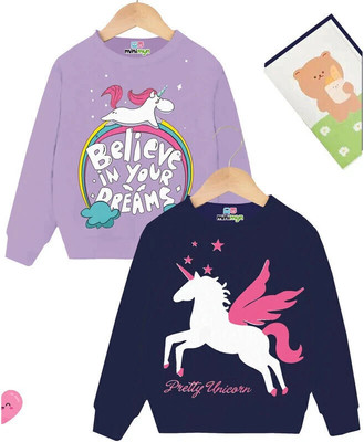 MINI MYN Full Sleeve Graphic Print Girls Sweatshirt