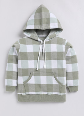 CUTOPIES Full Sleeve Checkered Girls Sweatshirt