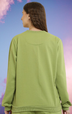 The Unicharm Full Sleeve Solid Women Sweatshirt