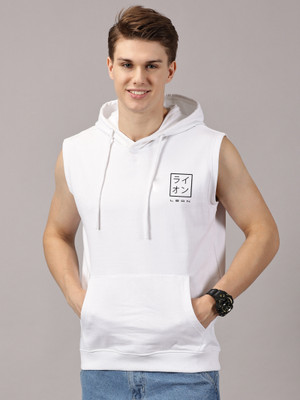 Leon Sleeveless Printed Men Sweatshirt