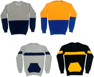 AE Trends Full Sleeve Color Block Boys Sweatshirt
