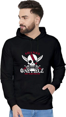 Joy nd Happinness Printed Hooded Neck Casual Men Black Sweater