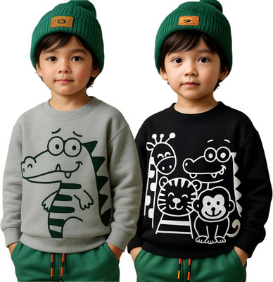 HouseOfCommon Full Sleeve Graphic Print Boys Sweatshirt