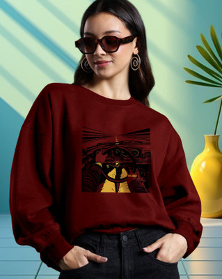 AOOSH Full Sleeve Printed Women Sweatshirt