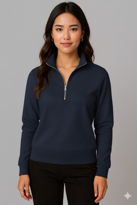 MACK JONNEY Full Sleeve Solid Women Sweatshirt