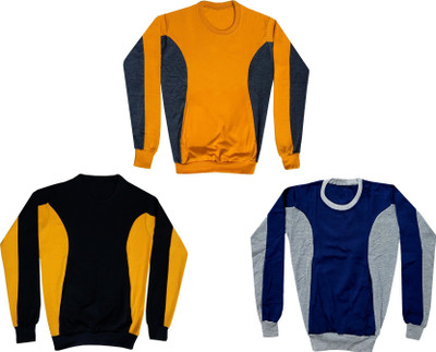 AE Trends Full Sleeve Color Block Boys & Girls Sweatshirt