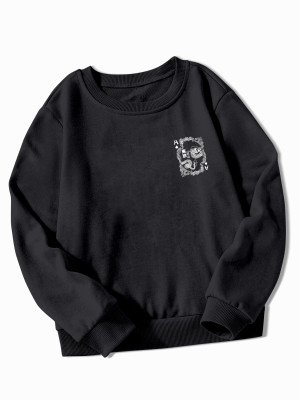 HK CREATION Full Sleeve Printed Women Sweatshirt