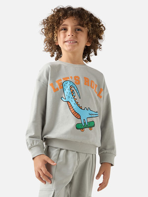 JUNIORS by Babyshop Full Sleeve Printed Boys Sweatshirt