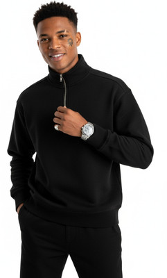 Oiin Fab Full Sleeve Solid Men Sweatshirt