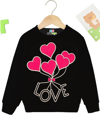 MINI MYN Full Sleeve Graphic Print Girls Sweatshirt