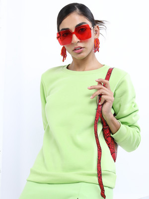 Tokyo Talkies Full Sleeve Solid Women Sweatshirt