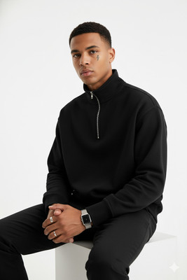 Oiin Fab Full Sleeve Solid Men Sweatshirt