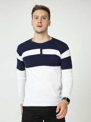 U&K Fashions Full Sleeve Striped Men Sweatshirt