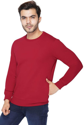 I KIN Full Sleeve Solid Men Reversible Sweatshirt