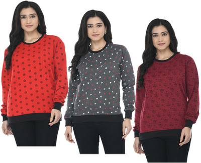 MTI FASHIONS Full Sleeve Printed Women Sweatshirt