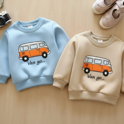 YAKFIT Full Sleeve Solid, Printed, Graphic Print Boys & Girls Sweatshirt