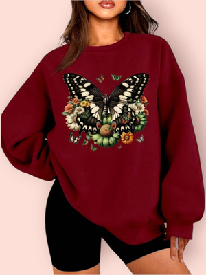 IDEAL FOZ Full Sleeve Printed Women Sweatshirt