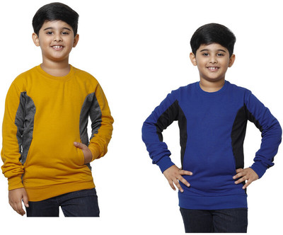 Indistar Full Sleeve Solid Boys Sweatshirt
