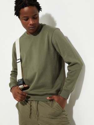 MAX Full Sleeve Solid Men Sweatshirt