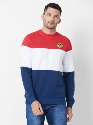 GIORDANO Full Sleeve Color Block Men Sweatshirt