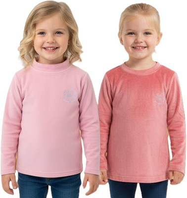 salvia Full Sleeve Solid Baby Girls Sweatshirt