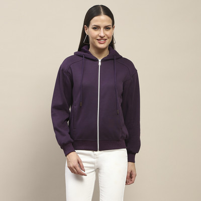 MADAME Full Sleeve Solid Women Sweatshirt