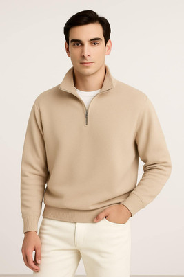 Montequinto Full Sleeve Solid Men Sweatshirt