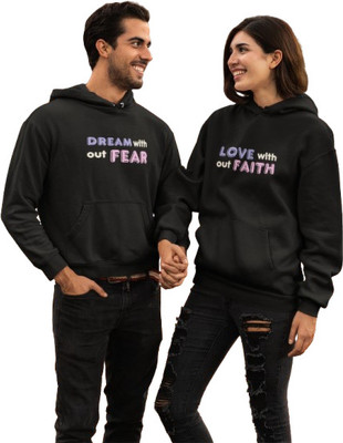 PD CLORI Full Sleeve Geometric Print Couple Sweatshirt