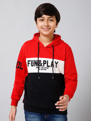Alan Jones Full Sleeve Color Block Boys Sweatshirt