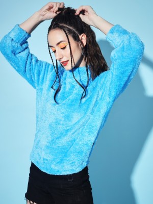 THE DRY STATE Full Sleeve Self Design Women Sweatshirt