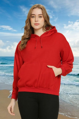 GLAMY COUTURE Full Sleeve Solid Women Sweatshirt