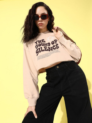 Roadster Full Sleeve Printed Women Sweatshirt