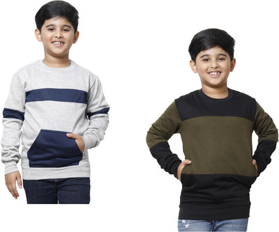 MTI FASHIONS Full Sleeve Color Block Boys Sweatshirt