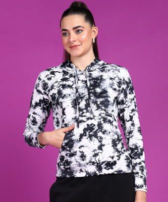 METRONAUT Women Tie Dye Print Sweatshirt Full Sleeve Printed Women Sweatshirt