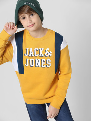 JACK & JONES Full Sleeve Color Block Boys Sweatshirt
