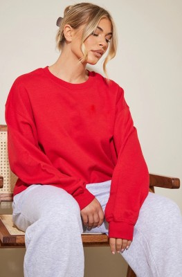 Leotude Full Sleeve Solid Women Sweatshirt