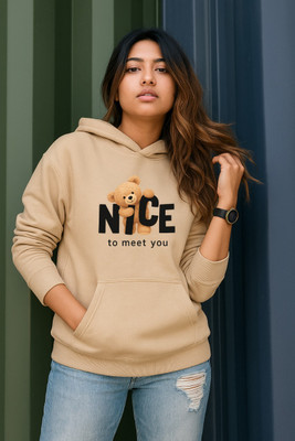 HouseOfCommon Self Design Round Neck Casual Women Beige Sweater