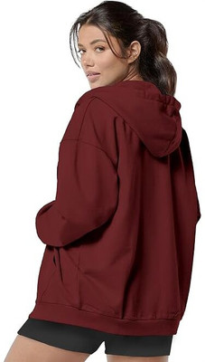 FUNKY MONKEY Full Sleeve Solid Women Sweatshirt