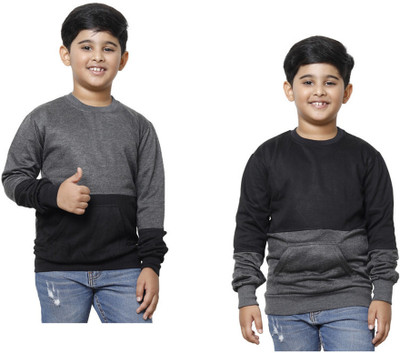 Indistar Full Sleeve Solid Boys Sweatshirt