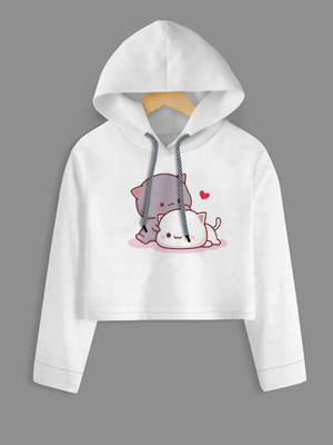 RAMADHUTA Girls Casual Cotton Blend Full Sleeve Top(White, Pack of 1)