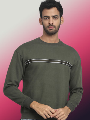 OBAAN Full Sleeve Striped Men Sweatshirt
