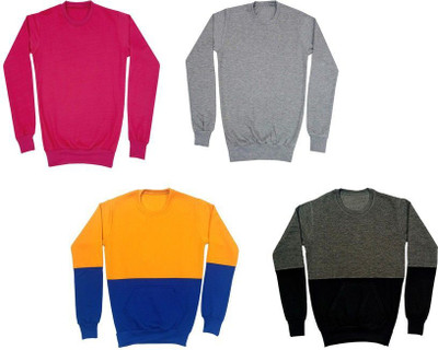 AE Trends Full Sleeve Color Block, Solid Boys Sweatshirt
