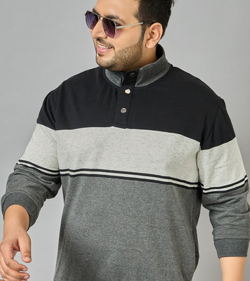 Austivo Full Sleeve Color Block Men Sweatshirt
